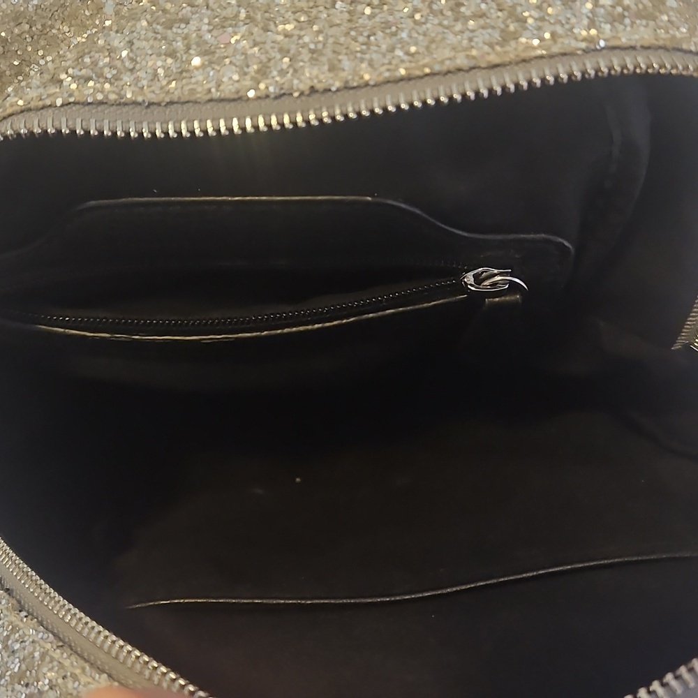 Chiara Ferragni Silver Glitter Eye Backpack - Picture 7 of 14